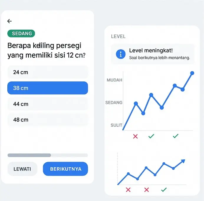 Tampilan Aplikasi Adaptive Learning