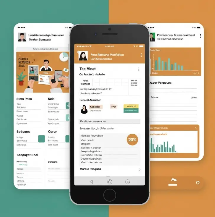 Tampilan dashboard Aplikasi Simulasi Karier