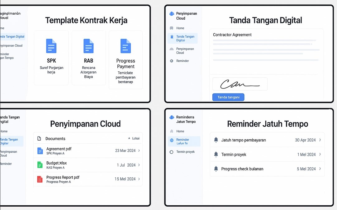Digitalisasi surat perjanjian proyek