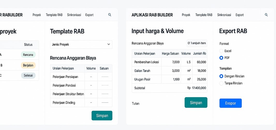aplikasi RAB Builder kontraktor