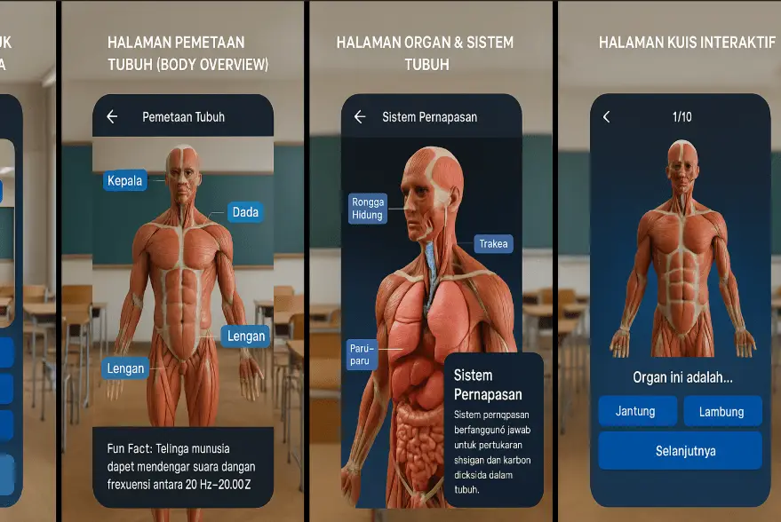 belajar anatomi tubuh dengan augmented reality