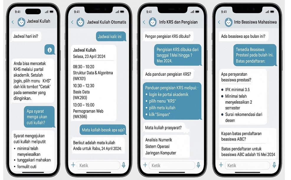 ilustrasi chatbot akademik