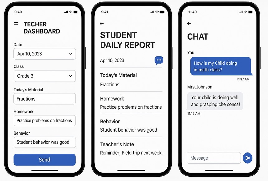 aplikasi laporan harian siswa SD