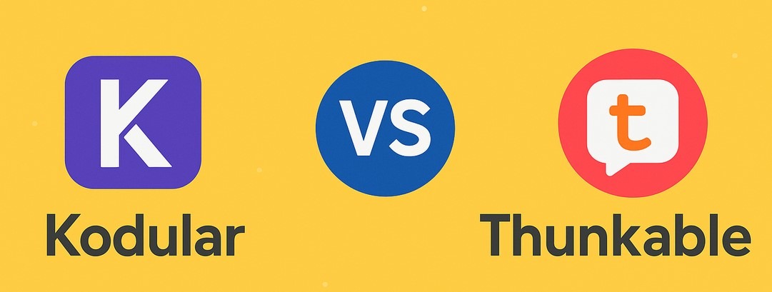 Kodular vs Thunkable no-code app builder
