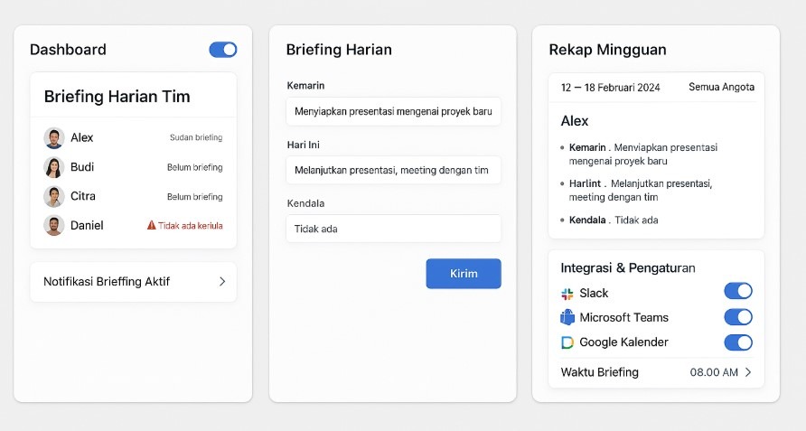 aplikasi briefing harian tim