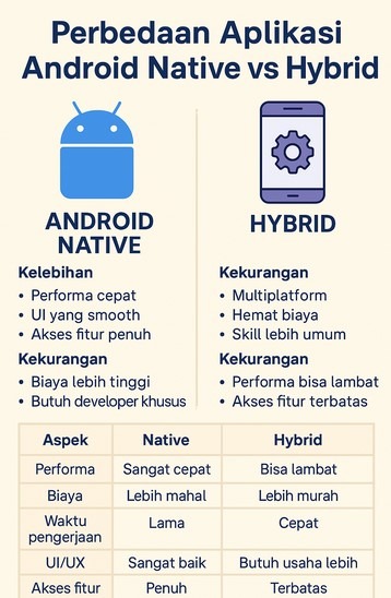 aplikasi native dan hybrid Android