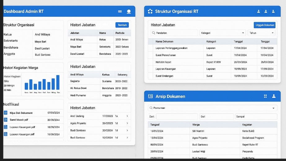 aplikasi struktur organisasi RT digital