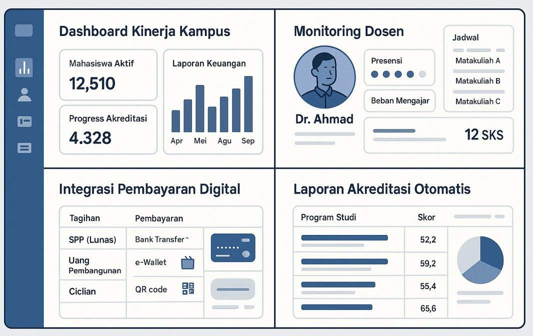 sistem manajemen kampus dashboard