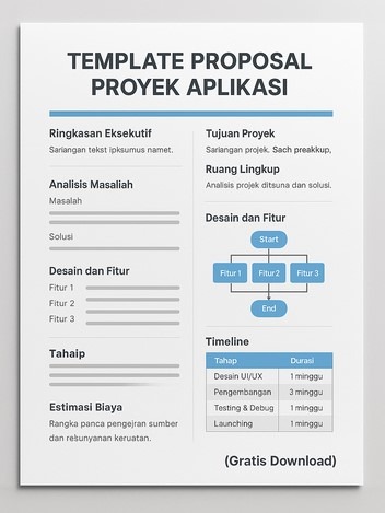 template proposal proyek aplikasi gratis
