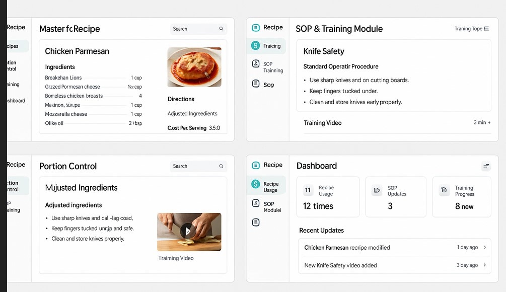 aplikasi digital untuk manajemen resep dan SOP dapur