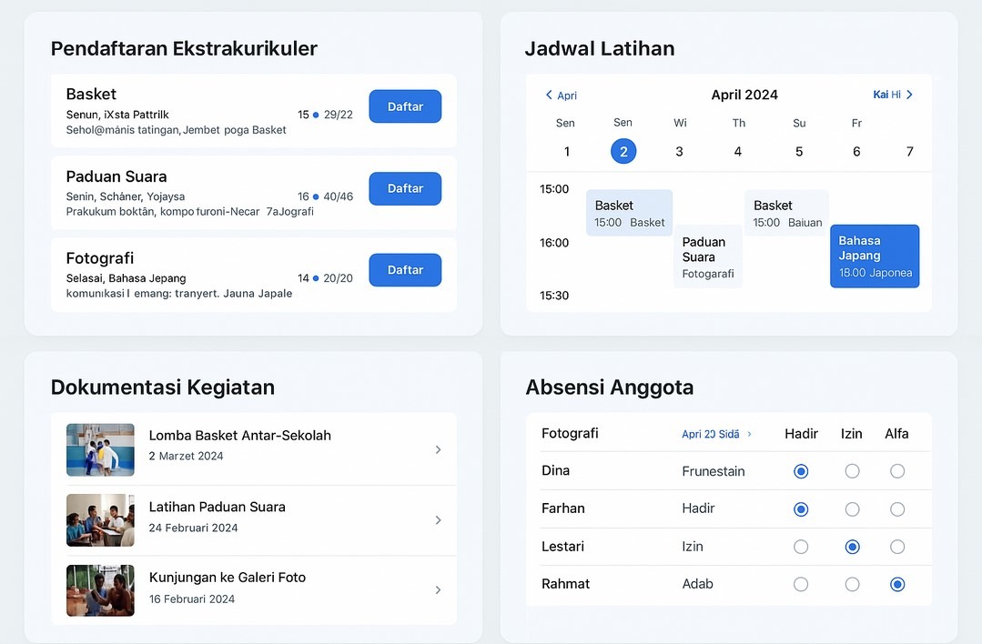 aplikasi pengelolaan ekstrakurikuler sekolah