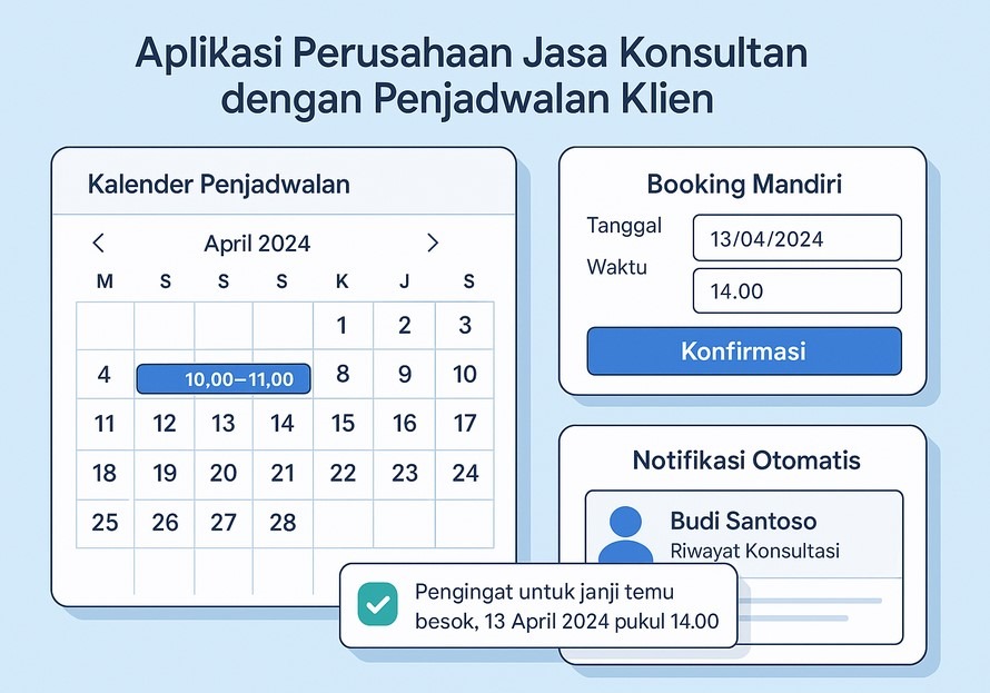 aplikasi penjadwalan klien jasa konsultan