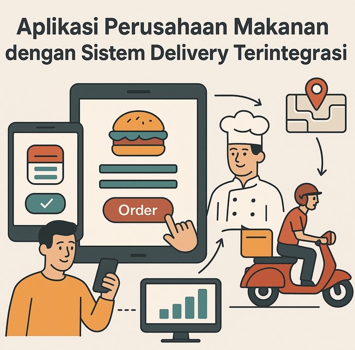 aplikasi perusahaan makanan dengan sistem delivery