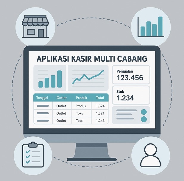dashboard aplikasi kasir multi outlet