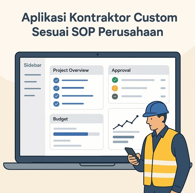 tampilan aplikasi kontraktor custom sesuai SOP