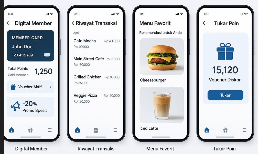 tampilan Loyalty & Membership App pelanggan
