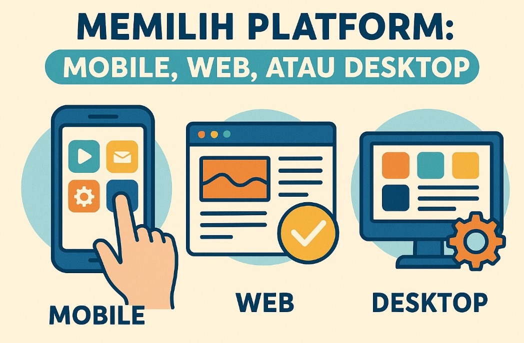 memilih platform mobile web desktop