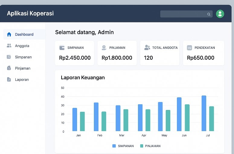 aplikasi koperasi digital simpan pinjam modern
