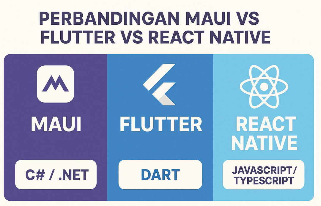 perbandingan MAUI vs Flutter vs React Native