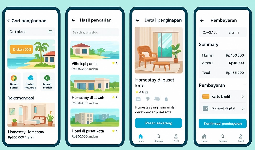 aplikasi booking hotel dan homestay lokal